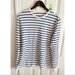 J.Crew medium size navy and white long sleeve men’s shirt